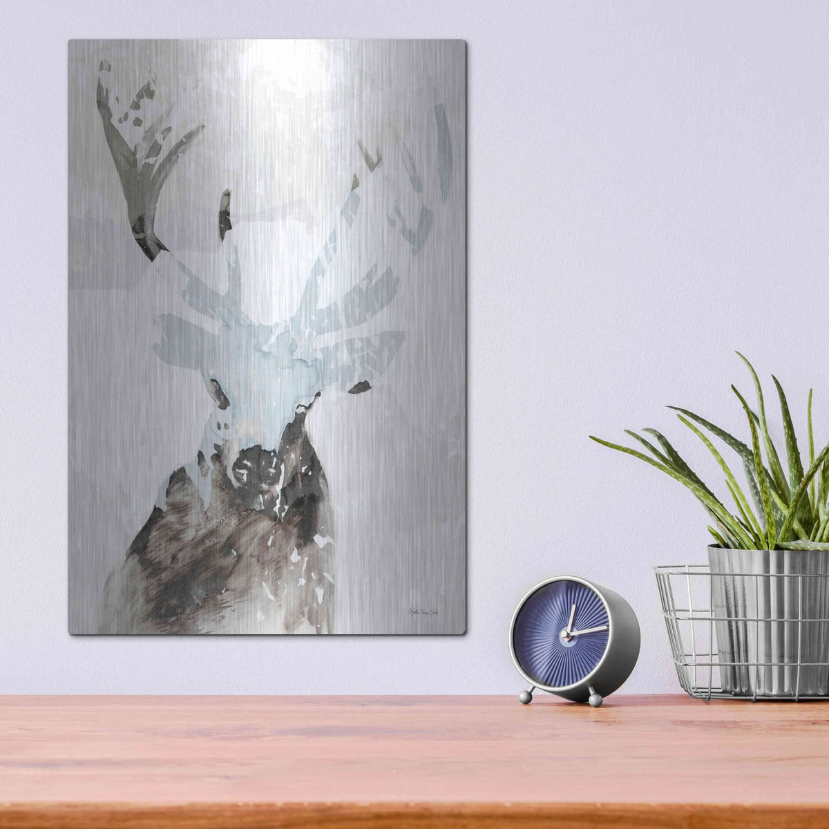 'Elk Impression 2' by Stellar Design Studio – Metal Wall Art, 12x16 room view