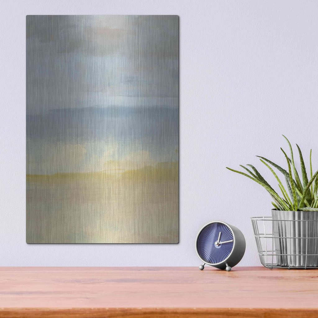 'Sand, Ocean and Sky' by Seven Trees Design – Metal Wall Art, 12x16 room view