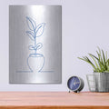 'One Line Plant II' by Seven Trees Design – Metal Wall Art, 12x16 room view