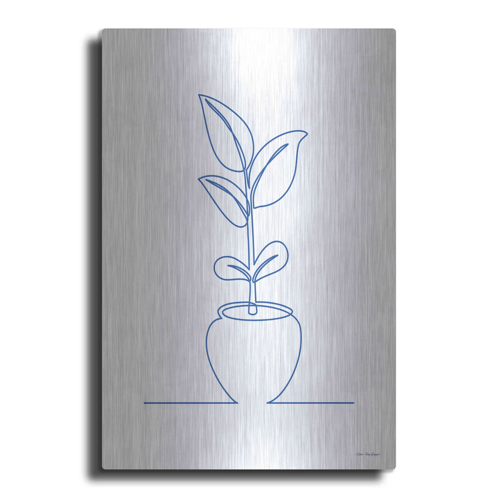 'One Line Plant II' by Seven Trees Design – Metal Wall Art
