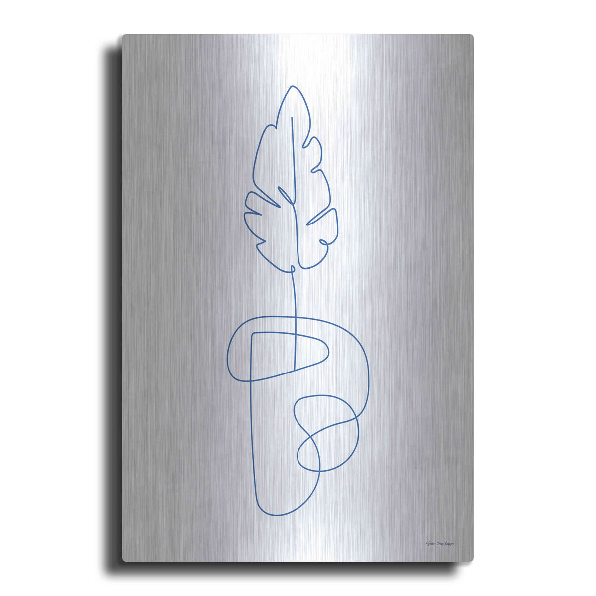 'One Line Botanical I' by Seven Trees Design – Metal Wall Art