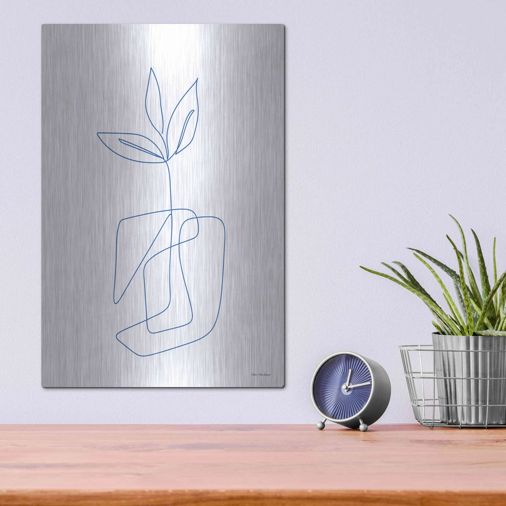 'One Line Botanical II' by Seven Trees Design – Metal Wall Art, 12x16 room view