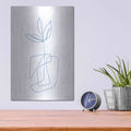 'One Line Botanical II' by Seven Trees Design – Metal Wall Art, 12x16 room view