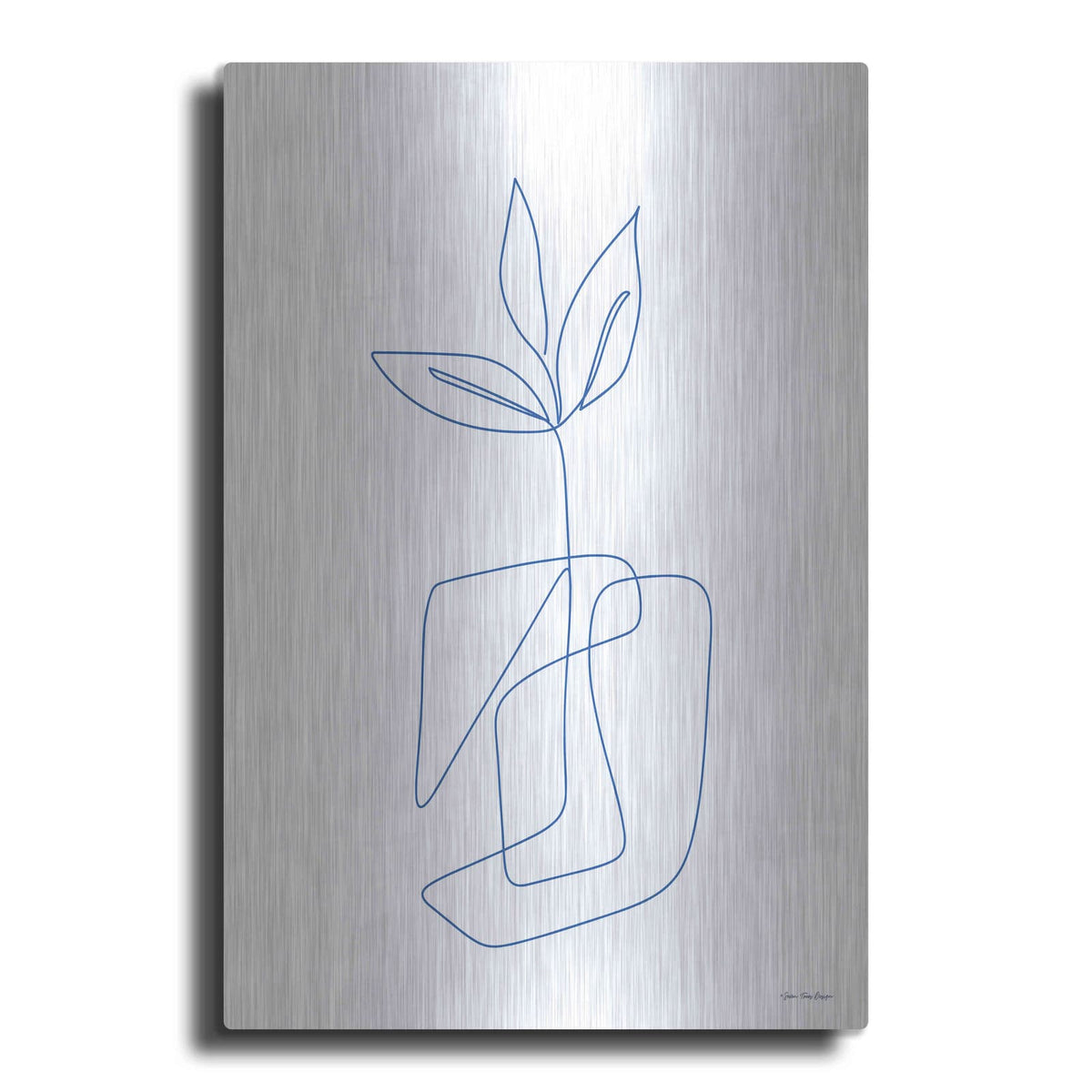 'One Line Botanical II' by Seven Trees Design – Metal Wall Art
