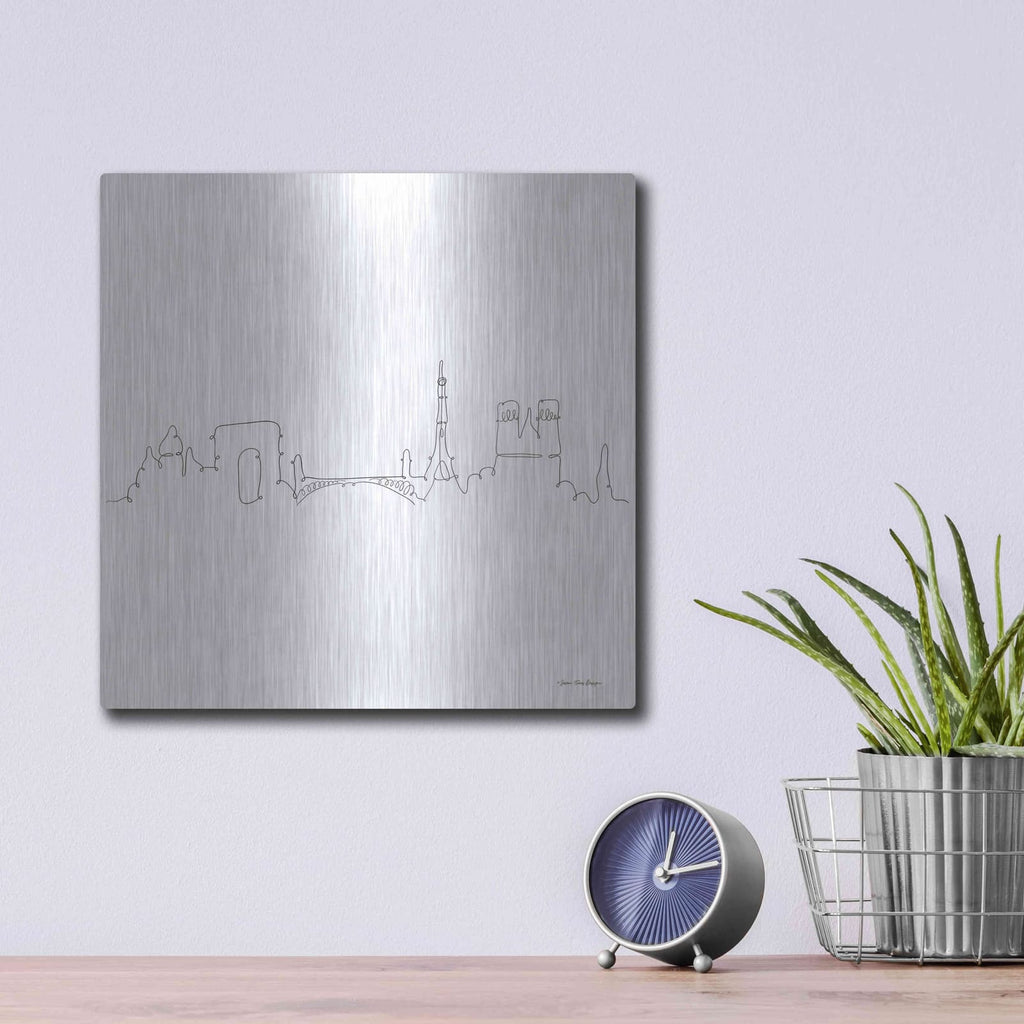 'One Line Paris' by Seven Trees Design – Metal Wall Art, 12x12 room view