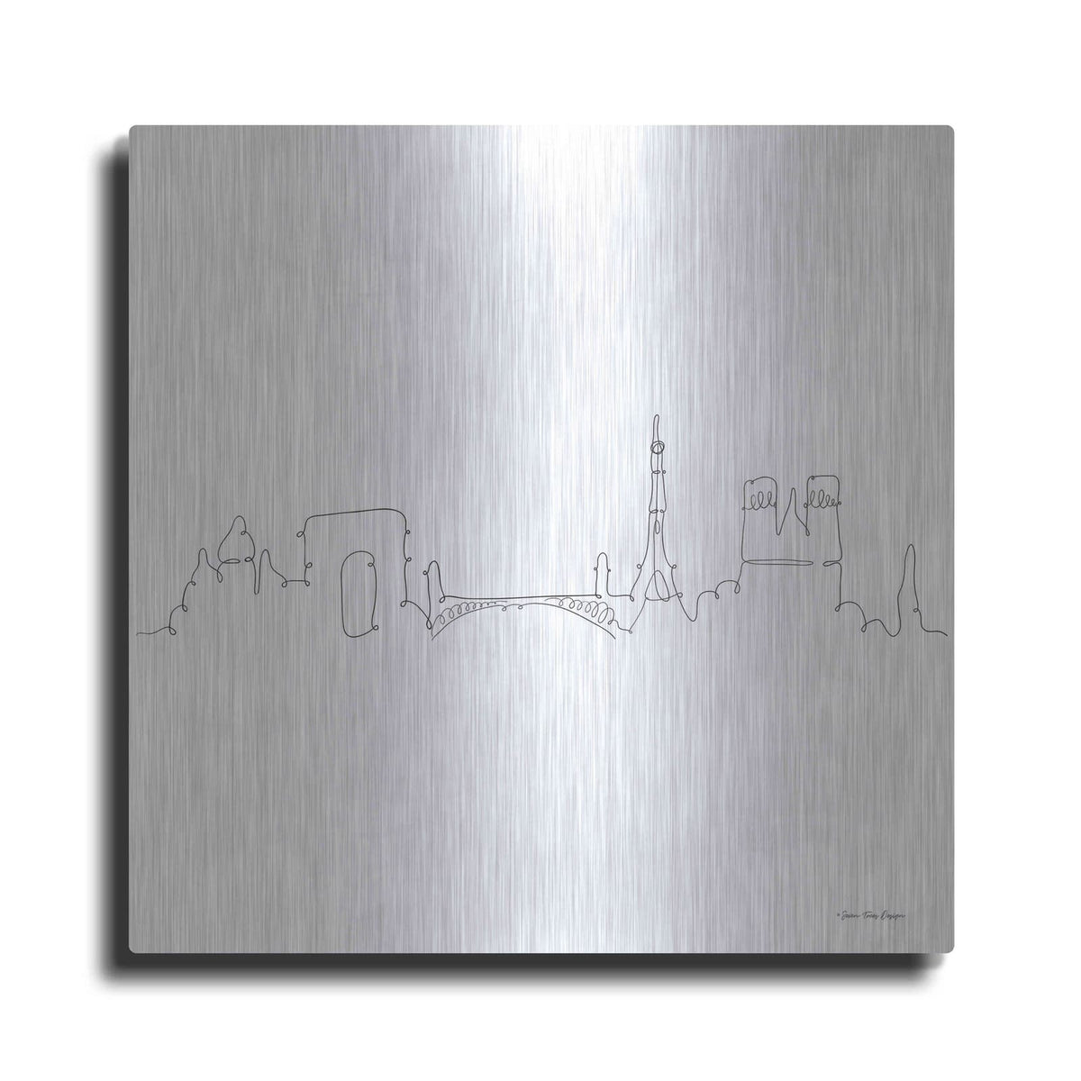 'One Line Paris' by Seven Trees Design – Metal Wall Art