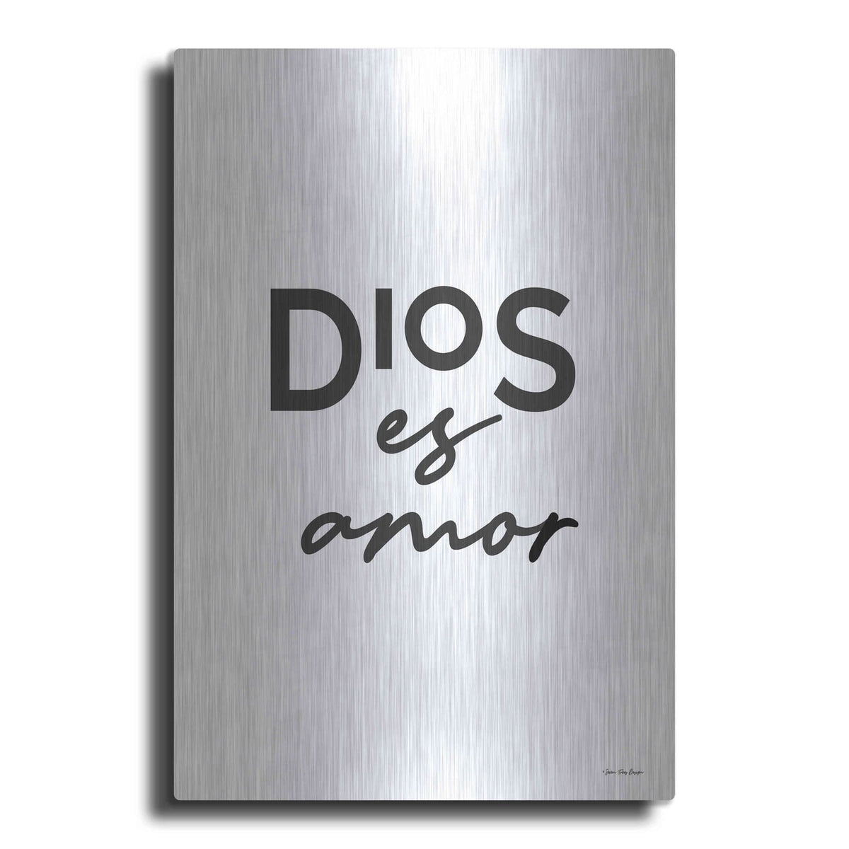 'God is Love - Spanish' by Seven Trees Design – Metal Wall Art
