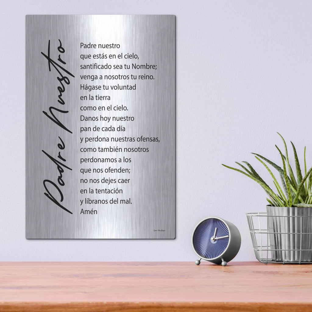 'The Lord's Prayer - Spanish' by Seven Trees Design – Metal Wall Art, 12x16 room view