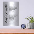 'The Lord's Prayer - Spanish' by Seven Trees Design – Metal Wall Art, 12x16 room view