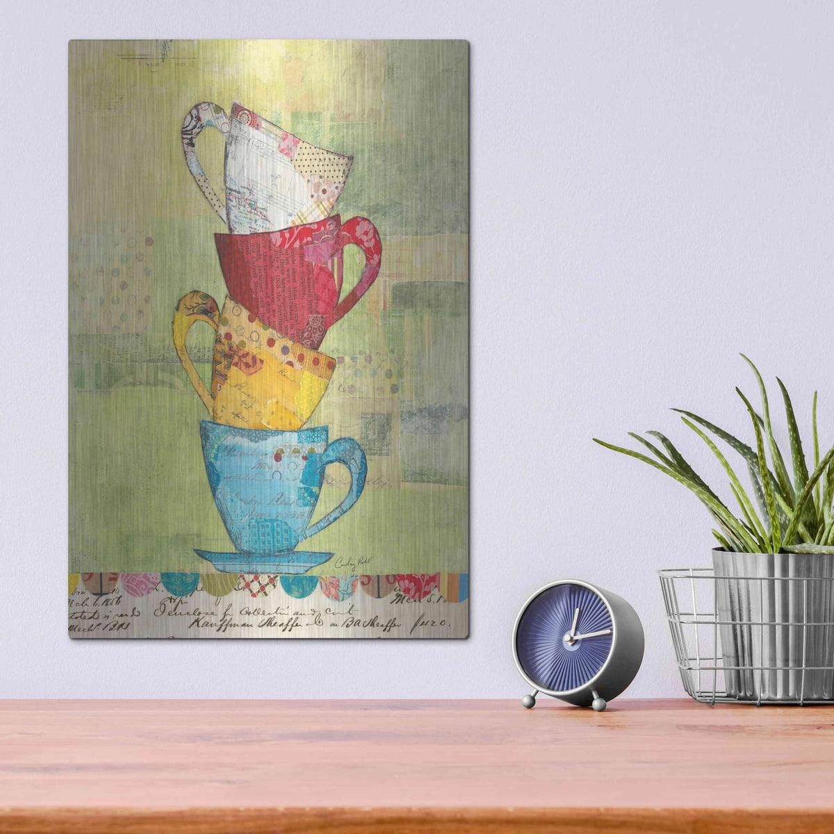 'Come for Coffee' by Courtney Prahl – Metal Wall Art, 12x16 room view