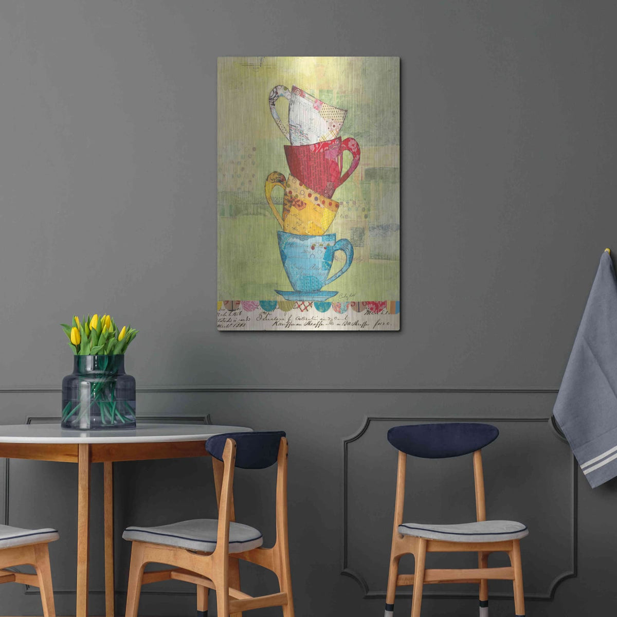 'Come for Coffee' by Courtney Prahl – Metal Wall Art, 24x36 room view