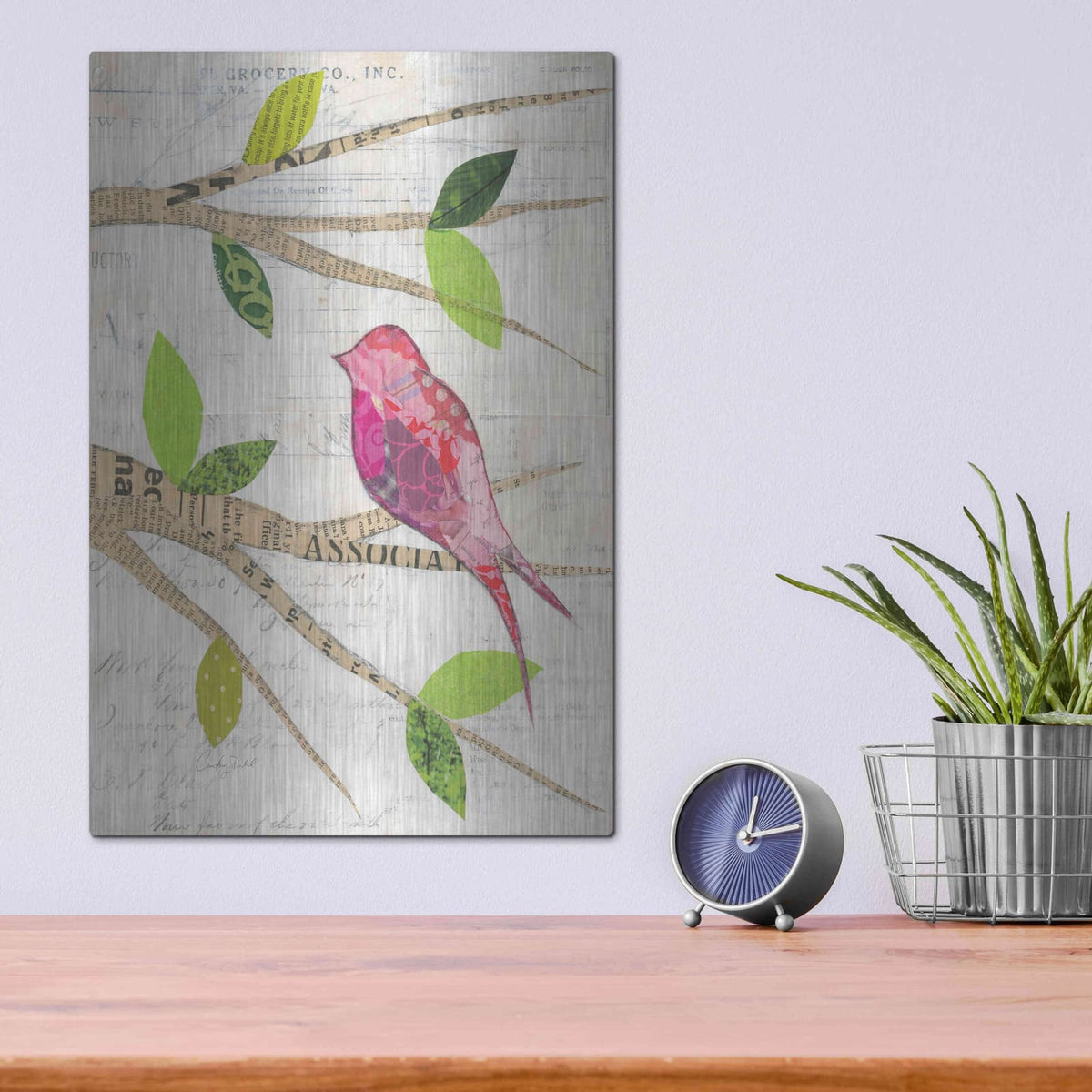'Birds in Spring IV' by Courtney Prahl – Metal Wall Art, 12x16 room view