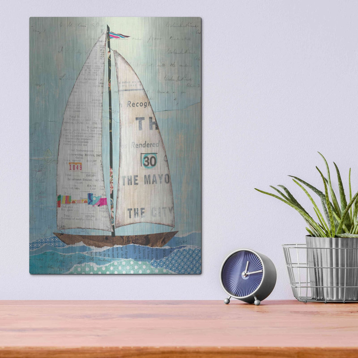 'At the Regatta III' by Courtney Prahl – Metal Wall Art, 12x16 room view