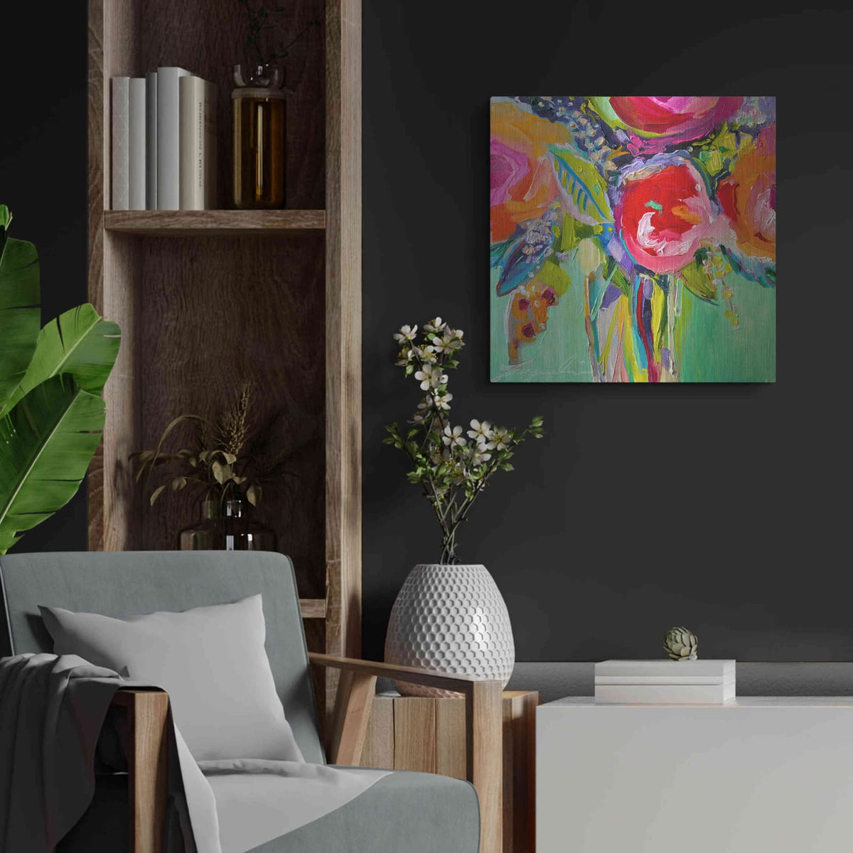 'Ode to Summer 1' by Jacqueline Brewer – Metal Wall Art, 24x24 room view