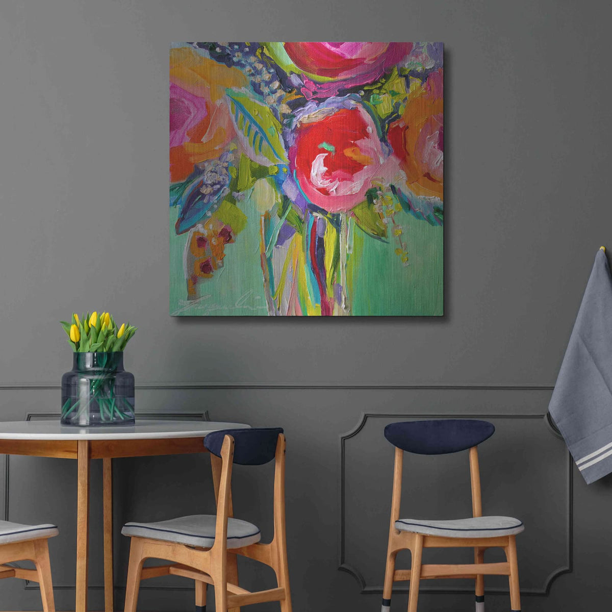 'Ode to Summer 1' by Jacqueline Brewer – Metal Wall Art, 36x36 room view