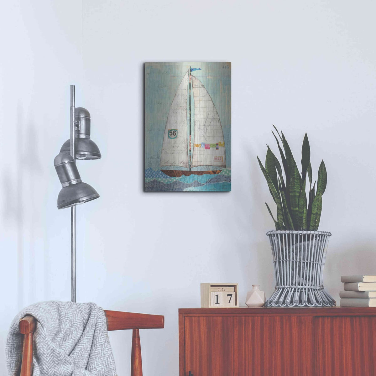 'At the Regatta IV' by Courtney Prahl – Metal Wall Art, 16x24 room view