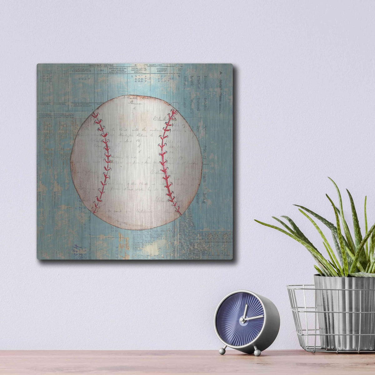'Play Ball I' by Courtney Prahl – Metal Wall Art, 12x12 room view