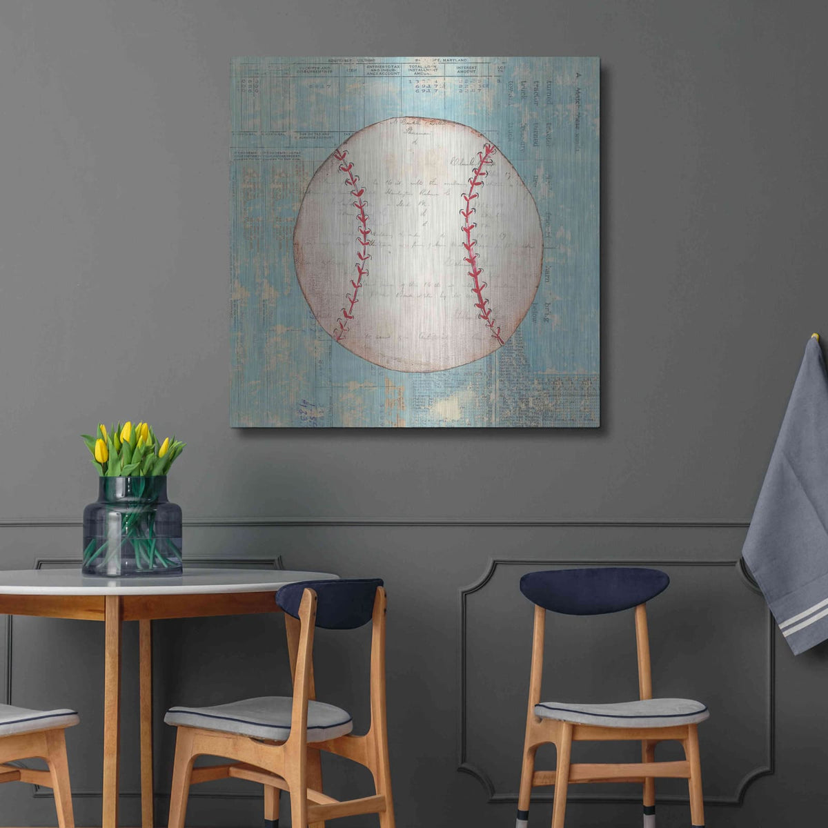 'Play Ball I' by Courtney Prahl – Metal Wall Art, 36x36 room view