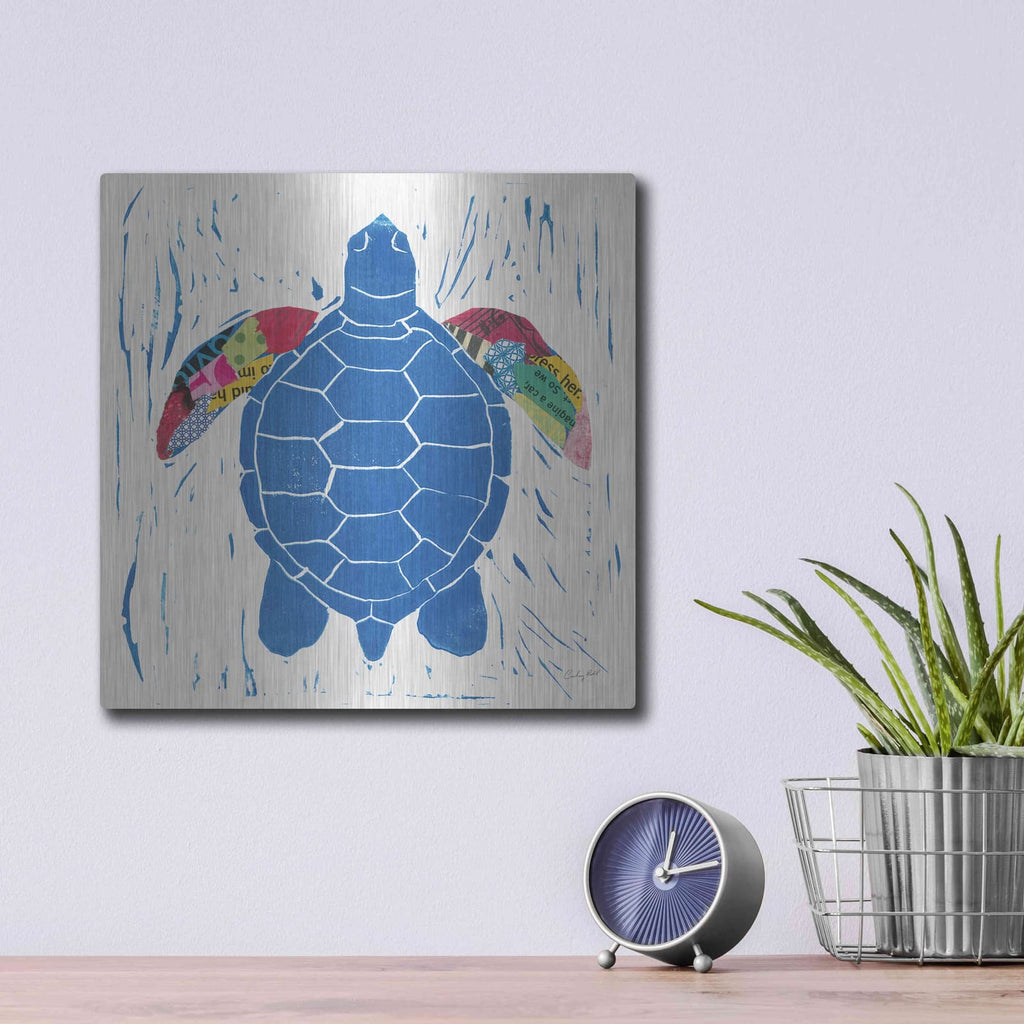 'Sea Creature Turtle Color' by Courtney Prahl – Metal Wall Art, 12x12 room view