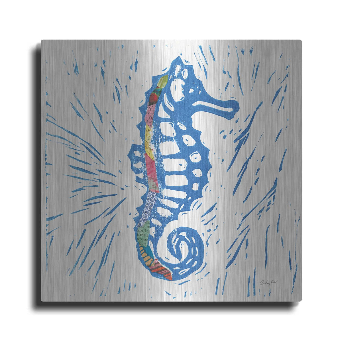 'Sea Creature Sea Horse Color' by Courtney Prahl – Metal Wall Art