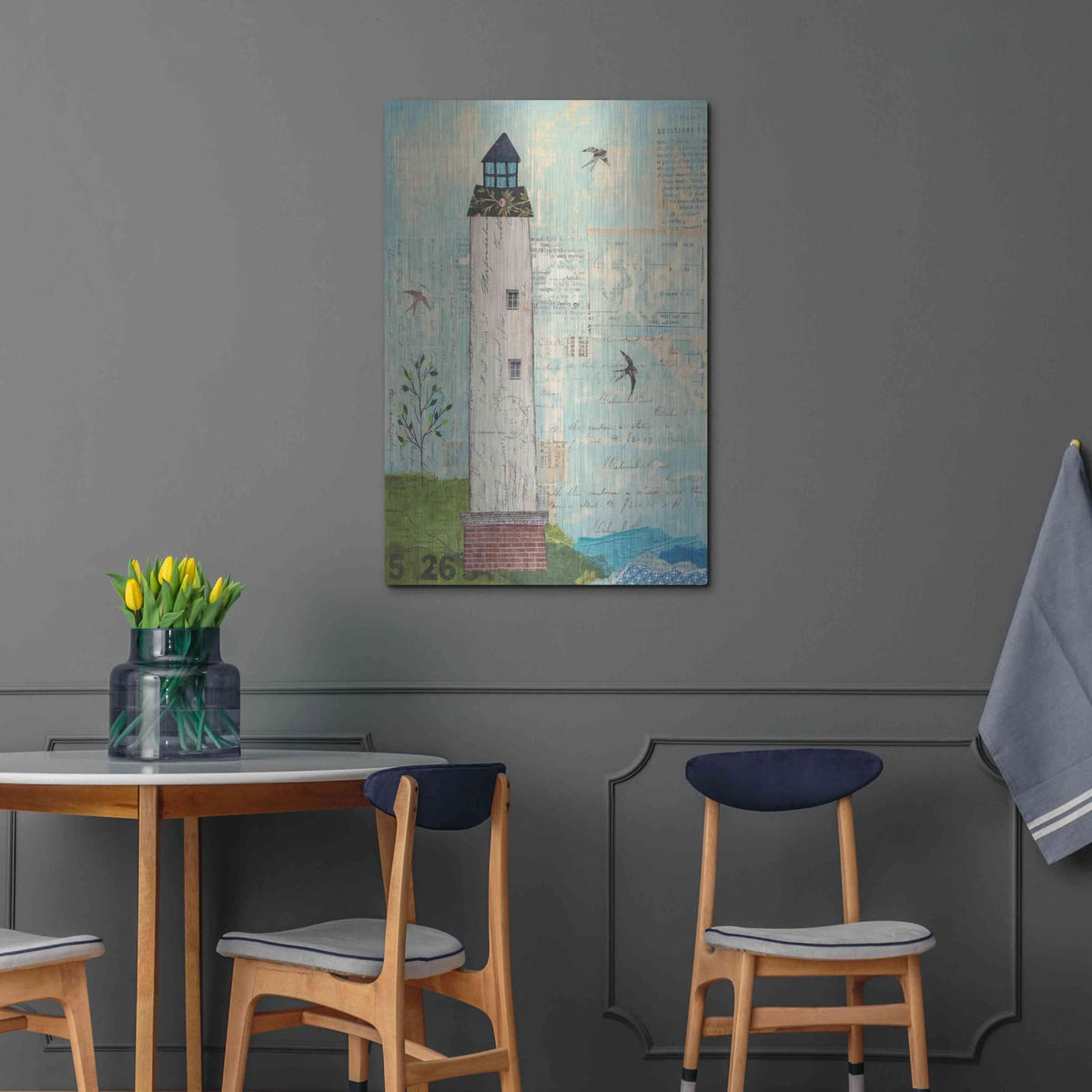 'Coastal Lighthouse I' by Courtney Prahl – Metal Wall Art, 24x36 room view
