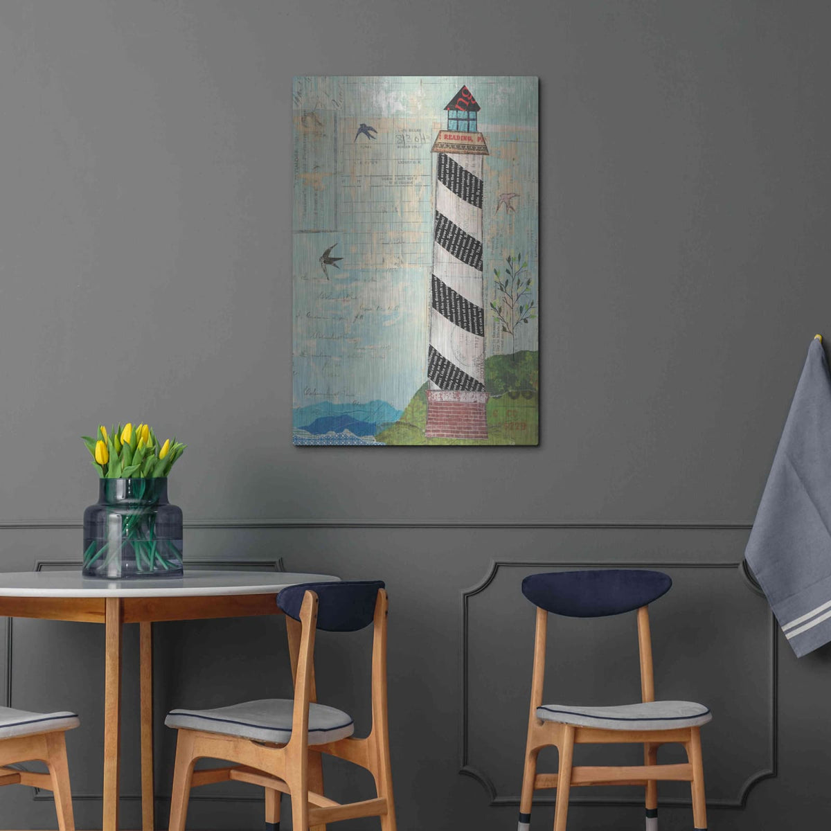 'Coastal Lighthouse II' by Courtney Prahl – Metal Wall Art, 24x36 room view