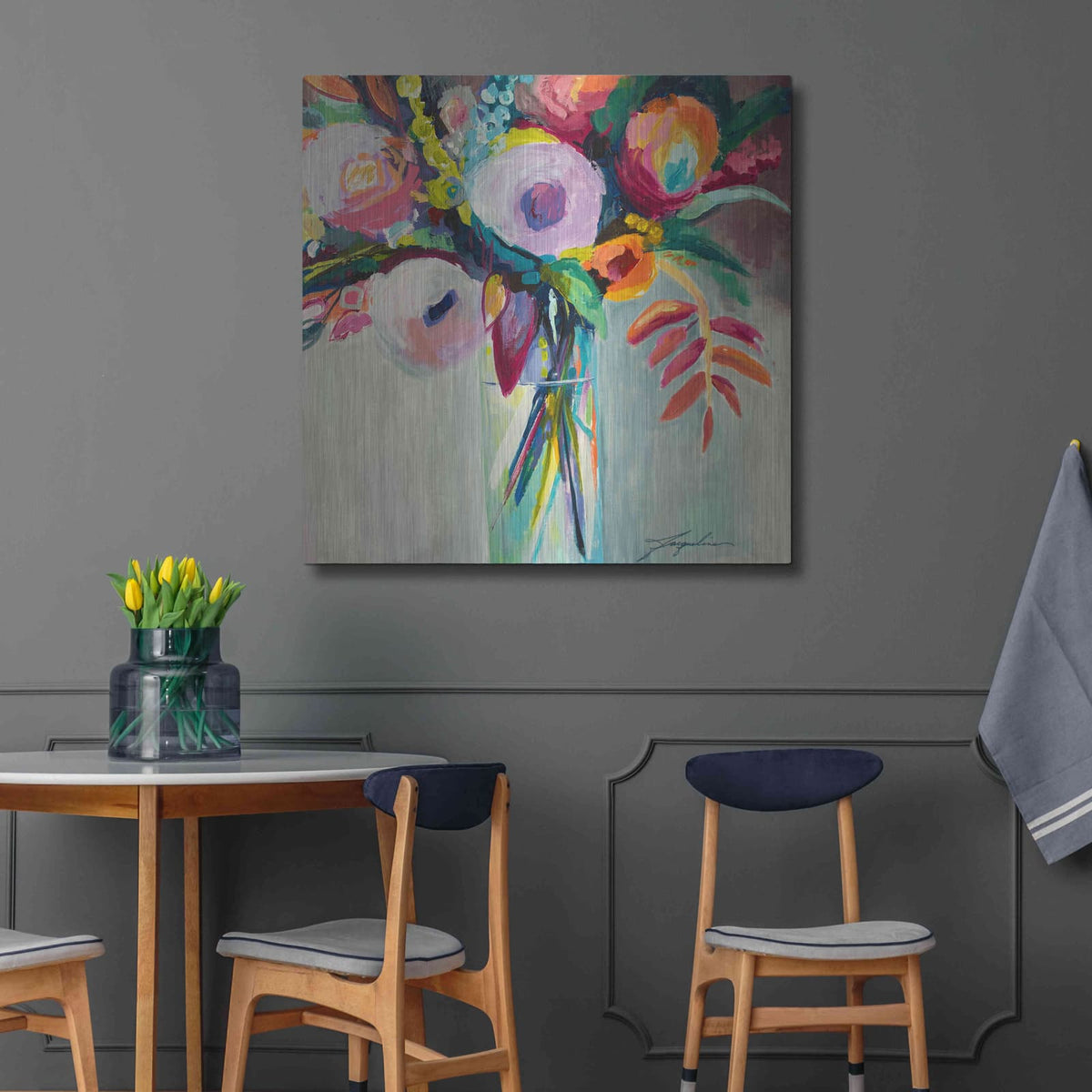 'Ode to Summer 7' by Jacqueline Brewer – Metal Wall Art, 36x36 room view