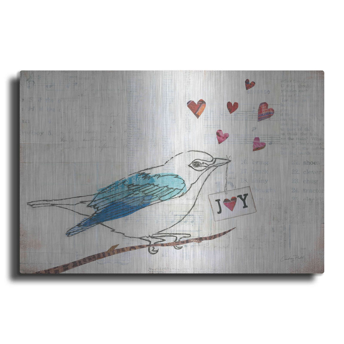 'Love Birds I Joy' by Courtney Prahl – Metal Wall Art
