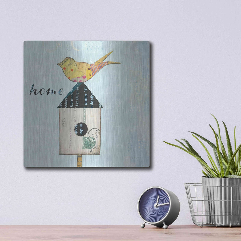 'At Home II Home' by Courtney Prahl – Metal Wall Art, 12x12 room view
