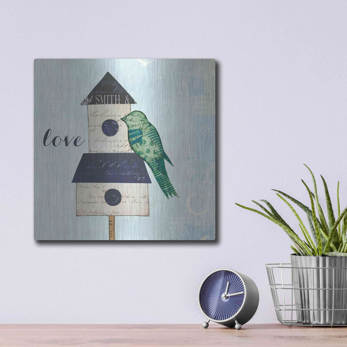 'At Home IV Love' by Courtney Prahl – Metal Wall Art, 12x12 room view