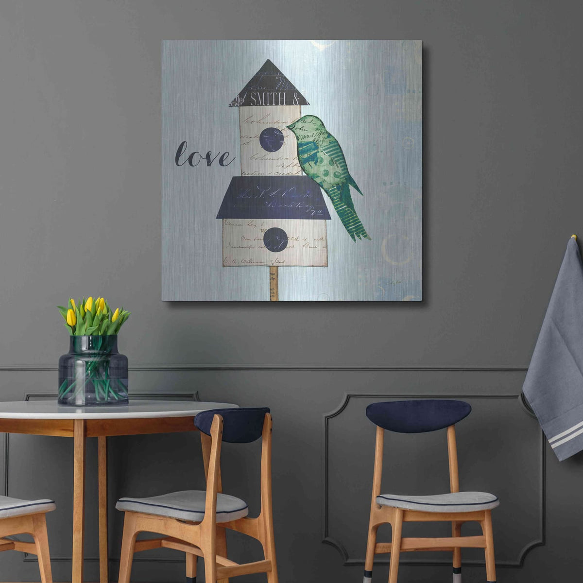 'At Home IV Love' by Courtney Prahl – Metal Wall Art, 36x36 room view