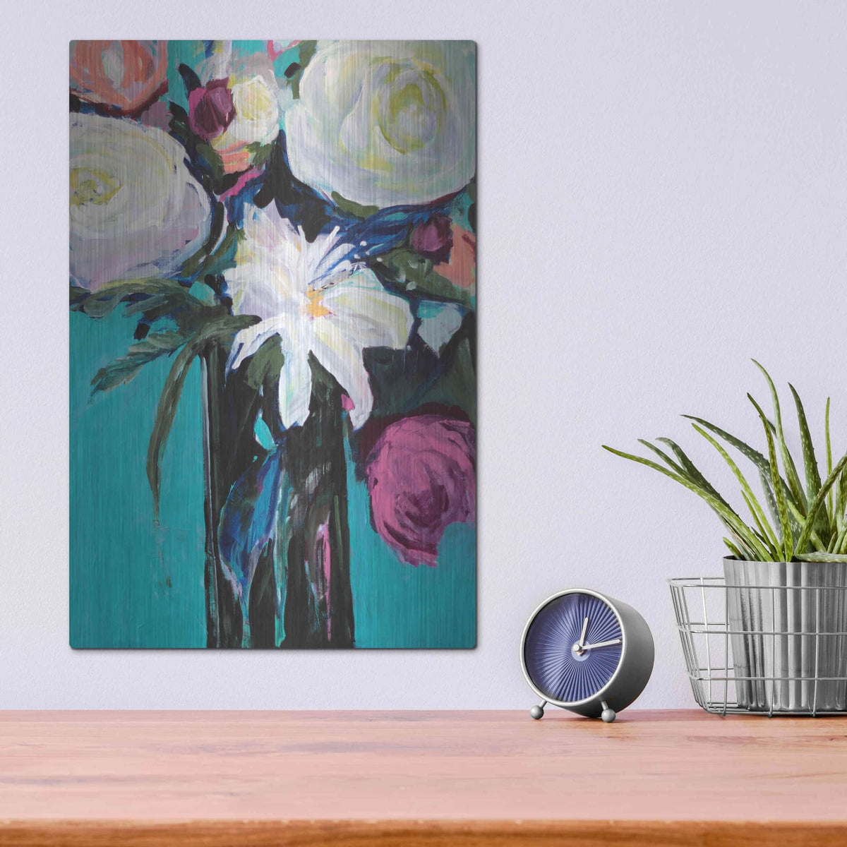 'White Lily' by Jacqueline Brewer – Metal Wall Art, 12x16 room view