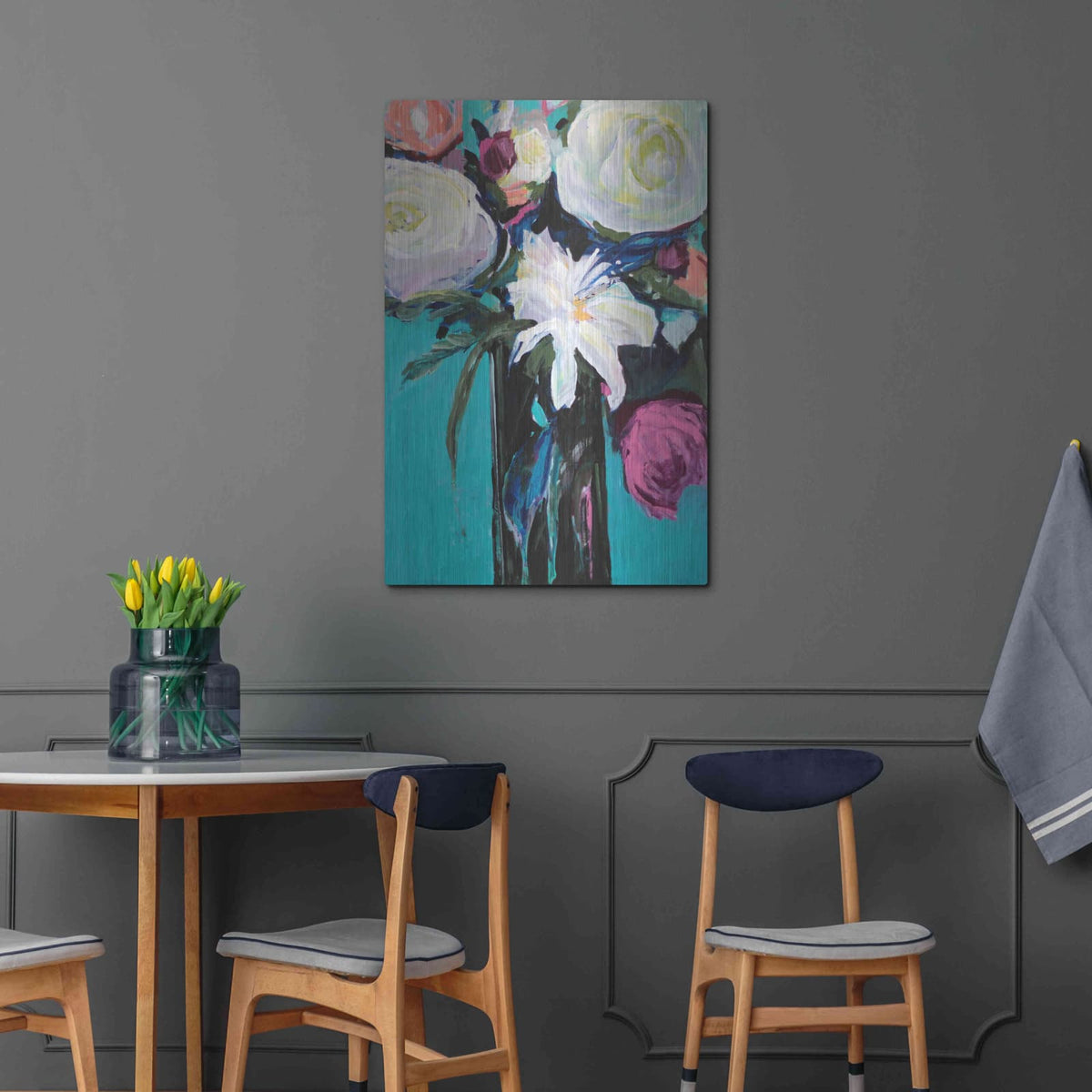 'White Lily' by Jacqueline Brewer – Metal Wall Art, 24x36 room view