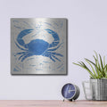 'Sea Creature Crab Blue' by Courtney Prahl – Metal Wall Art, 12x12 room view