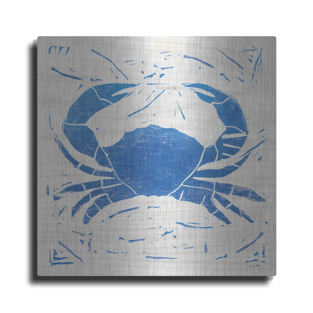 'Sea Creature Crab Blue' by Courtney Prahl – Metal Wall Art