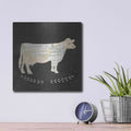 'La Vache Cameo Sq no Words' by Courtney Prahl – Metal Wall Art, 12x12 room view