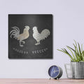 'Le Coq Cameo Sq no Words' by Courtney Prahl – Metal Wall Art, 12x12 room view