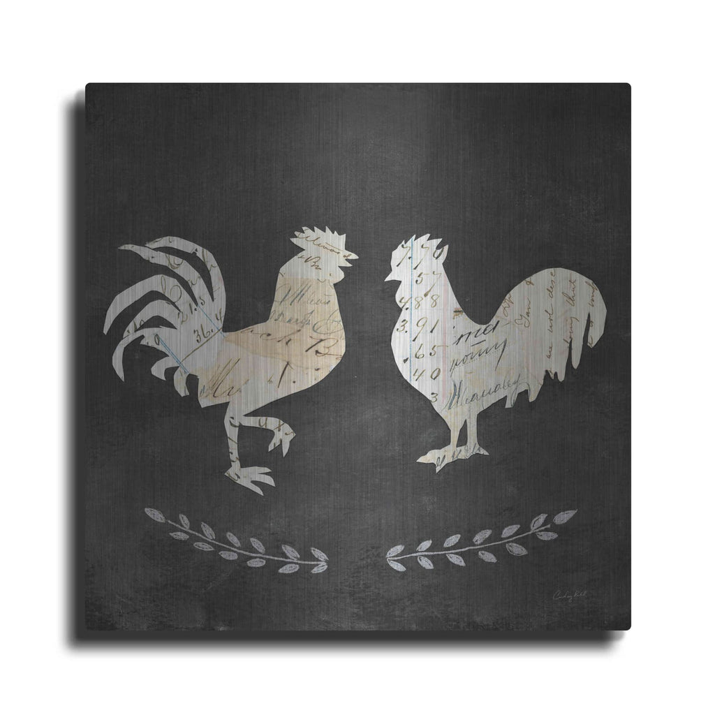 'Le Coq Cameo Sq no Words' by Courtney Prahl – Metal Wall Art