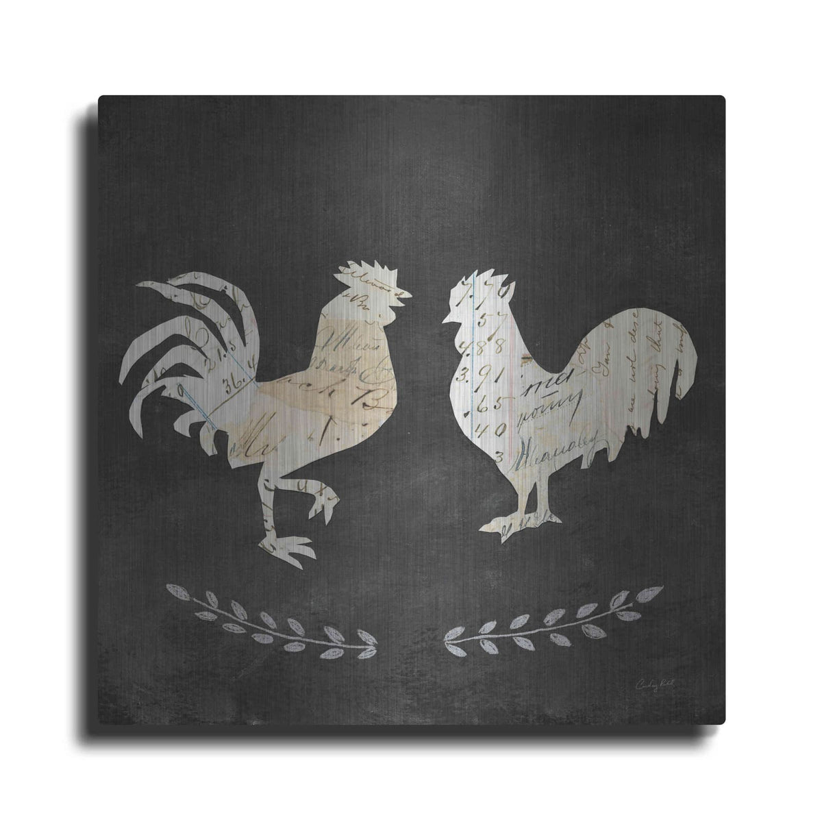 'Le Coq Cameo Sq no Words' by Courtney Prahl – Metal Wall Art