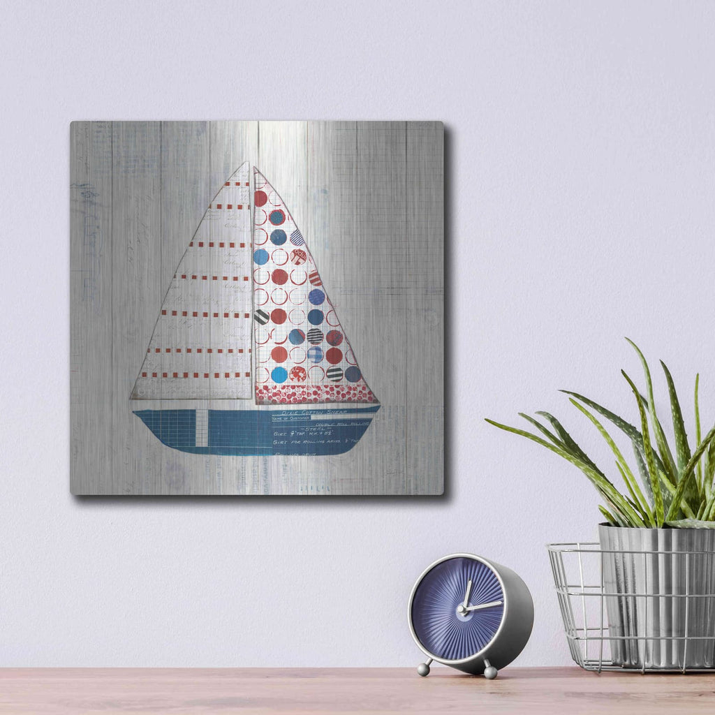 'Wind and Waves I Nautical' by Courtney Prahl – Metal Wall Art, 12x12 room view