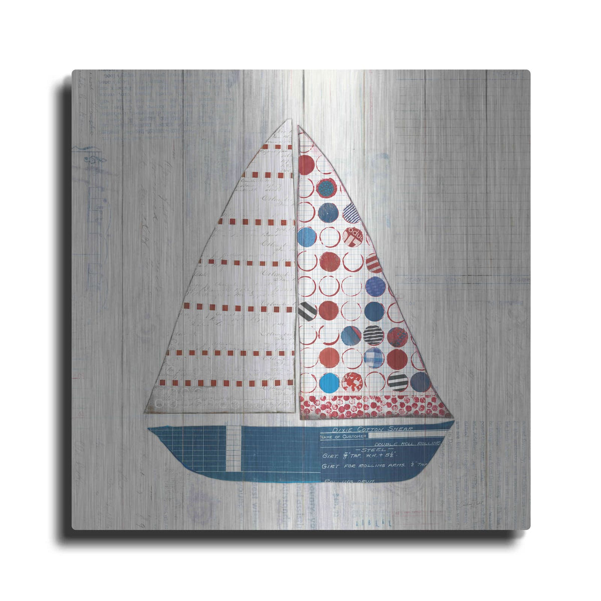 'Wind and Waves I Nautical' by Courtney Prahl – Metal Wall Art