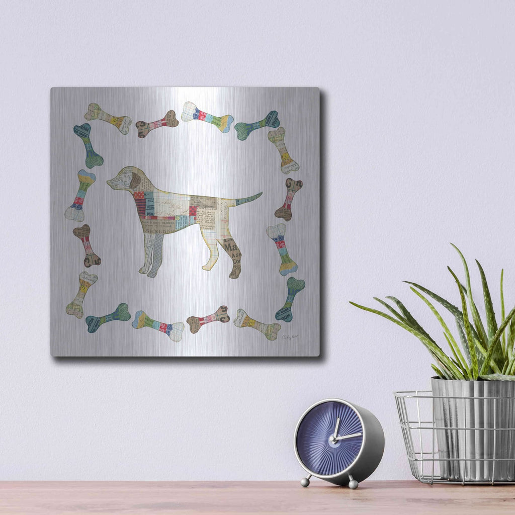 'Good Dog II Sq with Border' by Courtney Prahl – Metal Wall Art, 12x12 room view