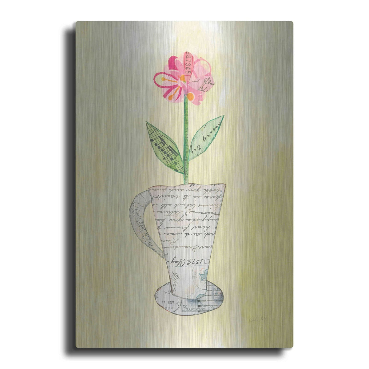 'Teacup Floral II' by Courtney Prahl – Metal Wall Art