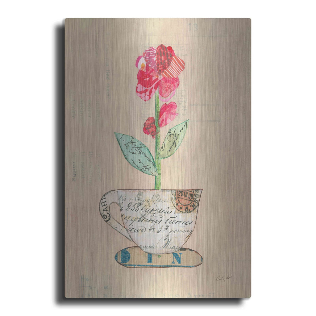 'Teacup Floral IV on Print' by Courtney Prahl – Metal Wall Art
