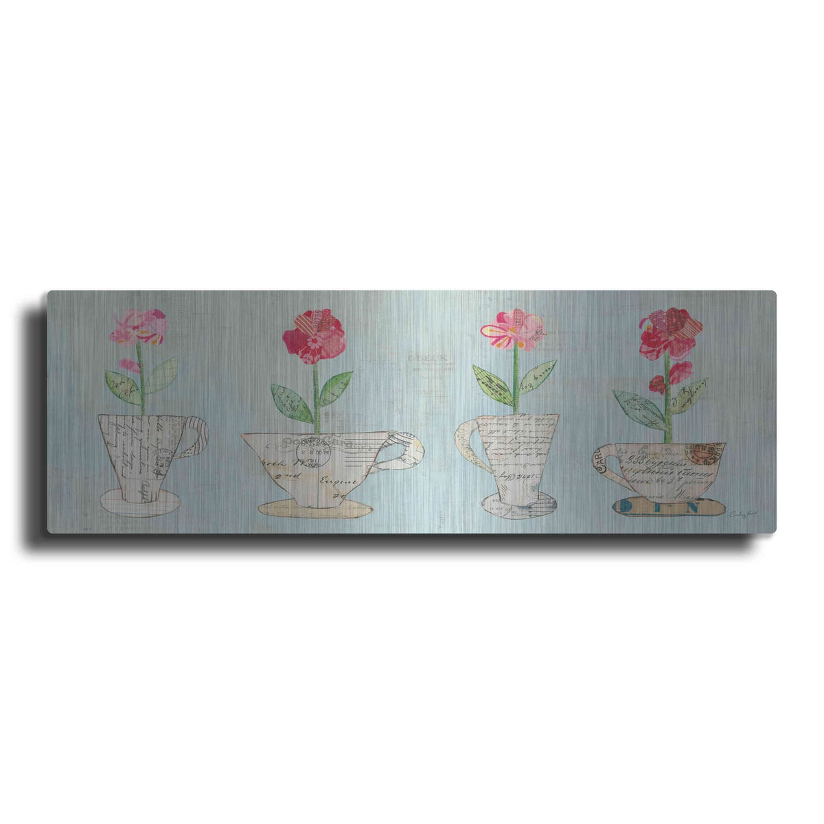 'Teacup Floral V' by Courtney Prahl – Metal Wall Art