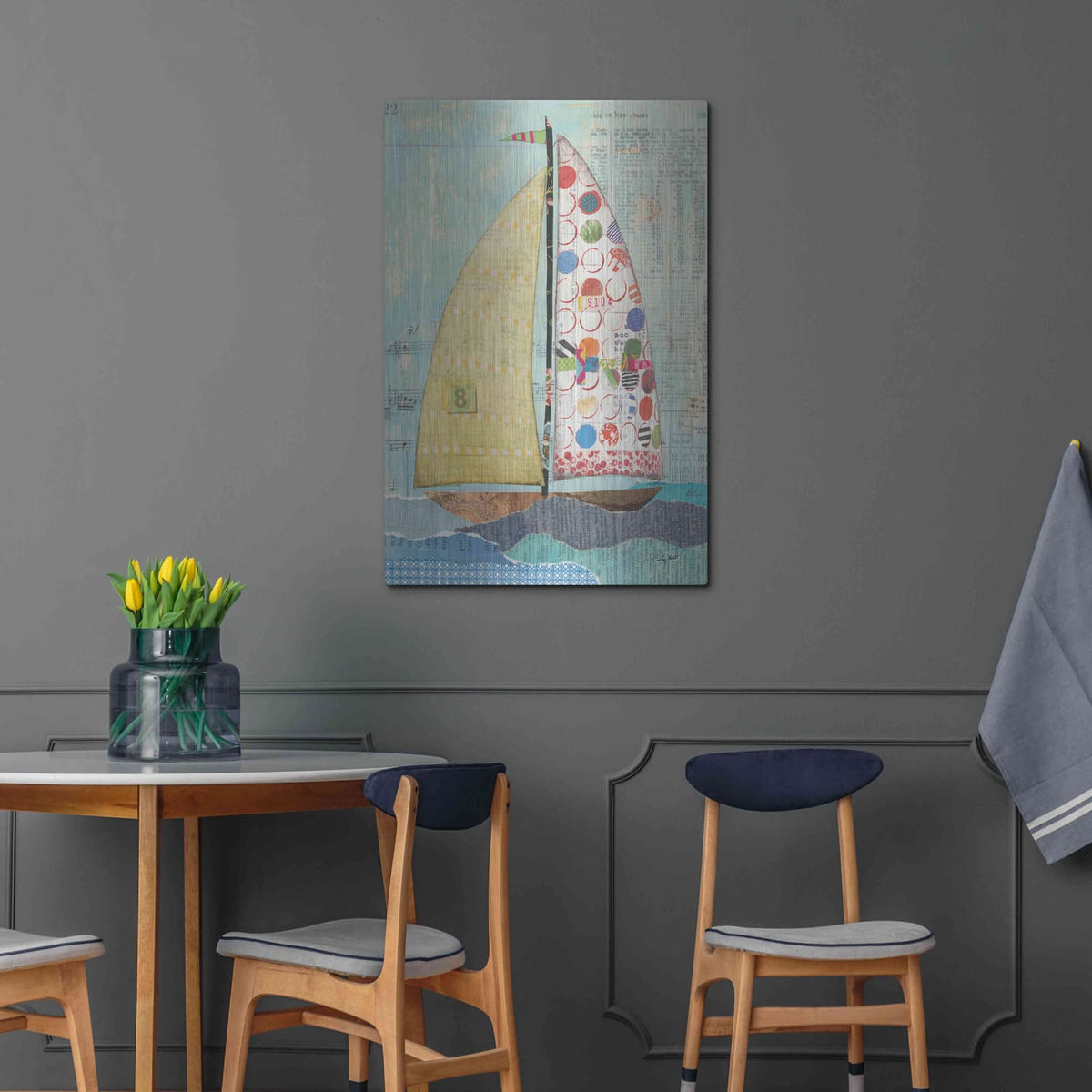 'At the Regatta I Sail' by Courtney Prahl – Metal Wall Art, 24x36 room view