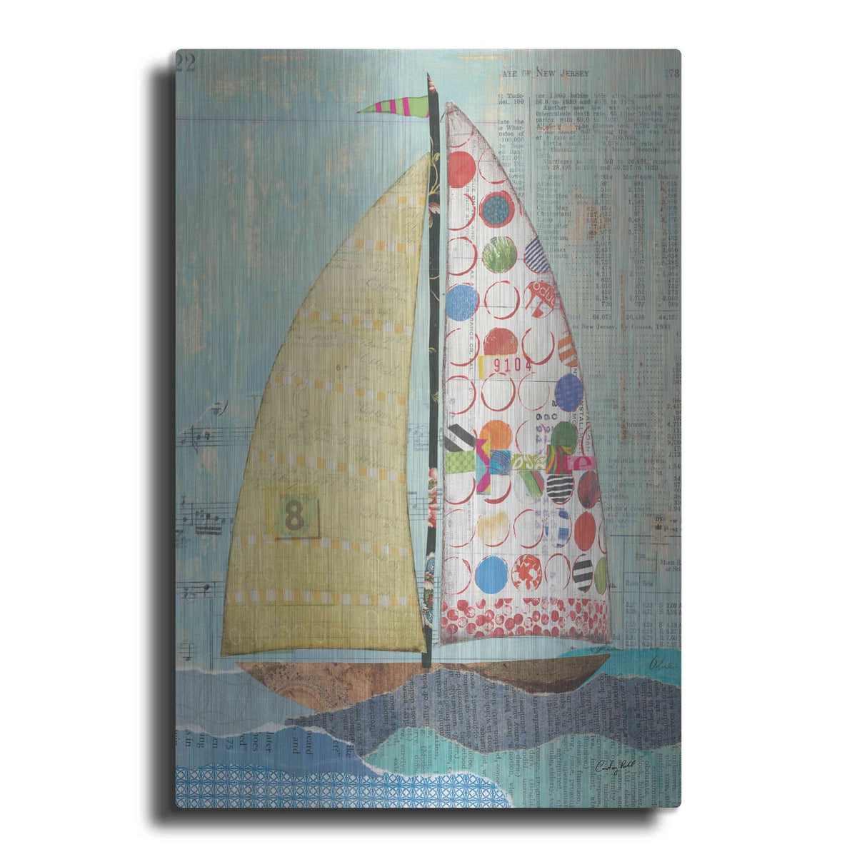 'At the Regatta I Sail' by Courtney Prahl – Metal Wall Art