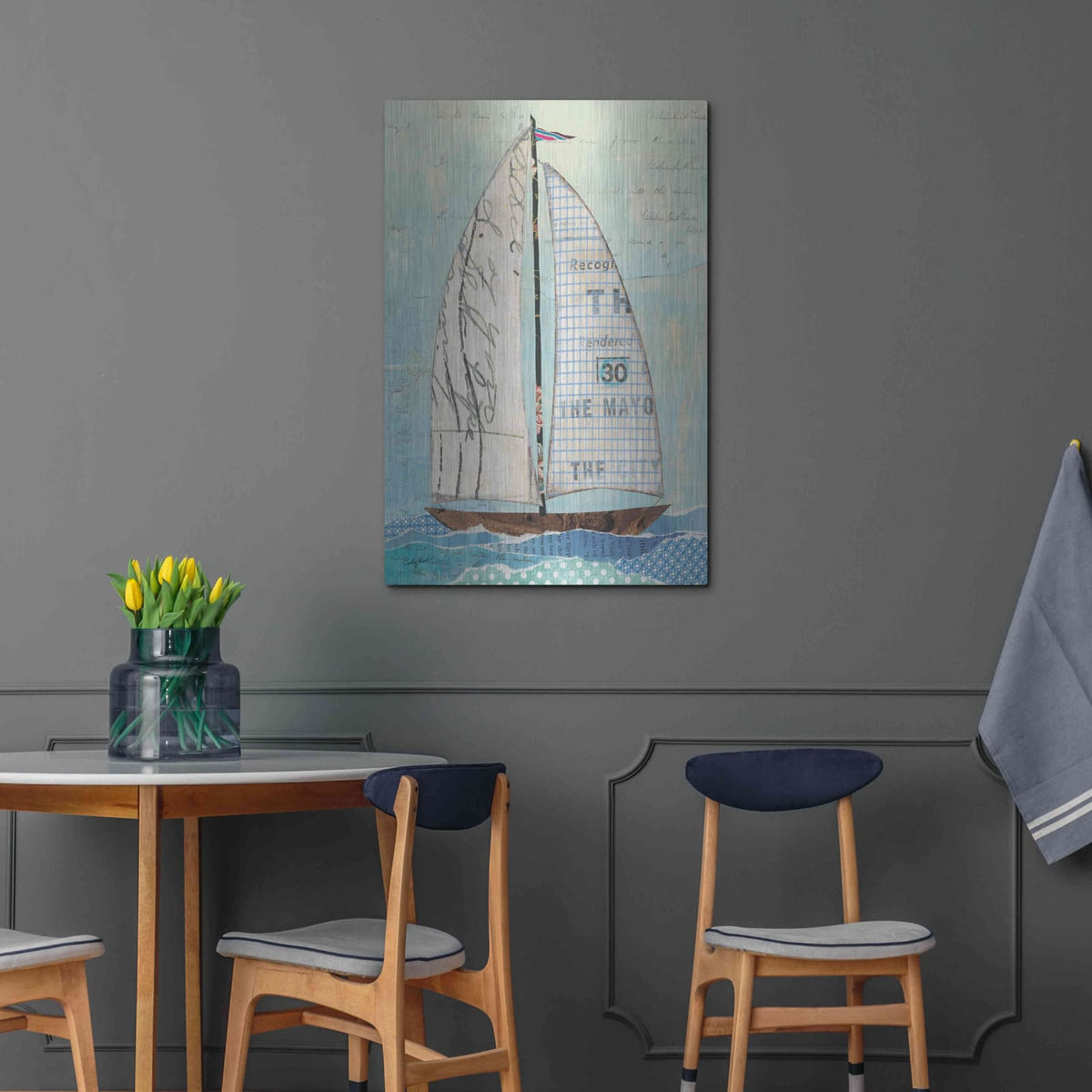 'At the Regatta III Sail' by Courtney Prahl – Metal Wall Art, 24x36 room view