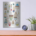 'Lobster Buoys on White' by Courtney Prahl – Metal Wall Art, 12x16 room view