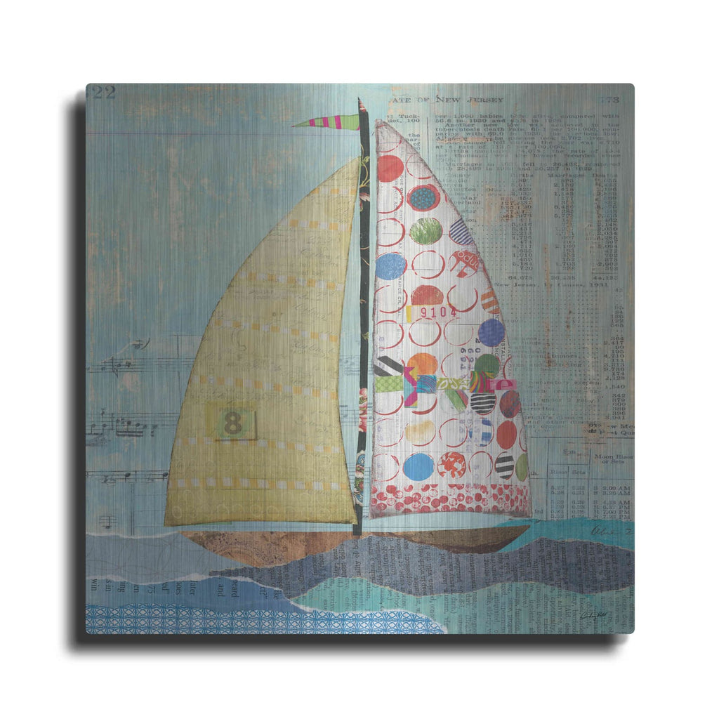 'At the Regatta I Sail Sq' by Courtney Prahl – Metal Wall Art